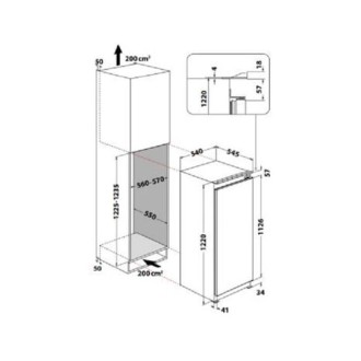 Réfrigérateur Encastrable 1 Porte Whirpool ARG7342FR