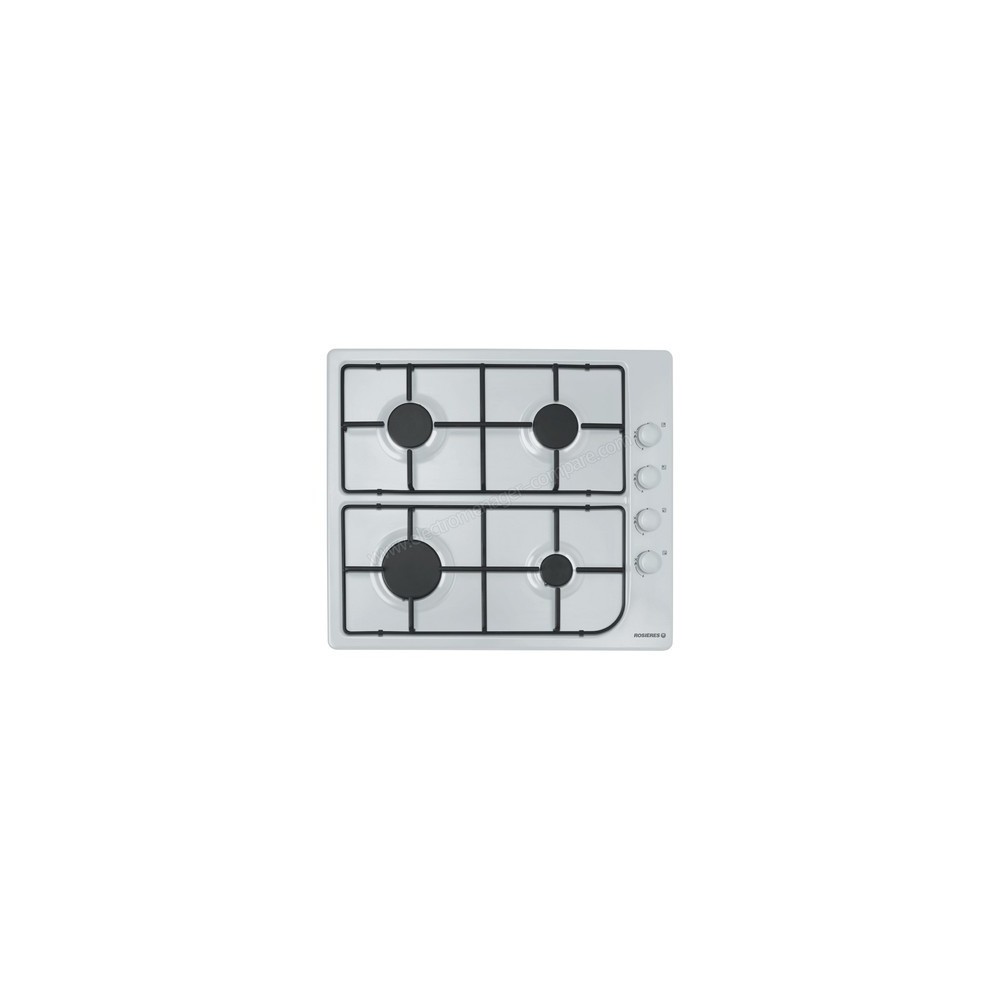 TABLE DE CUISSON GAZ BLANCHE ROSIERES RTL640SERB TABLE DE CUISSON GAZ BLANCHE ROSIERES RTL640SERB