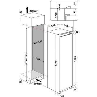 REFRIGERATEUR ENCASTRABLE 1 PORTE HOTPOINT ARISTON BS18012