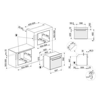 FOUR ENCASTRABLE PYROLYSE SMEG INOX SFP64LM1