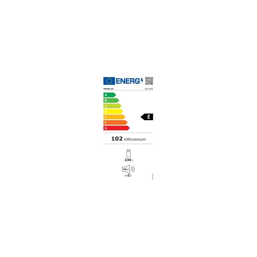 REFRIGERATEUR 1 PORTE NOIR FRIGELUX RA235NE