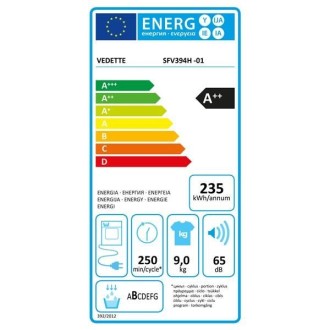 SECHE LINGE VEDETTE 9KG POMPE A CHALEUR 65DB CL.A++ - SFV394H