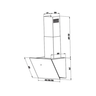 HOTTE INCLINEE FABER NOIRE VRT 600 60CM 580M3/H 67DB CL.A - 5650106