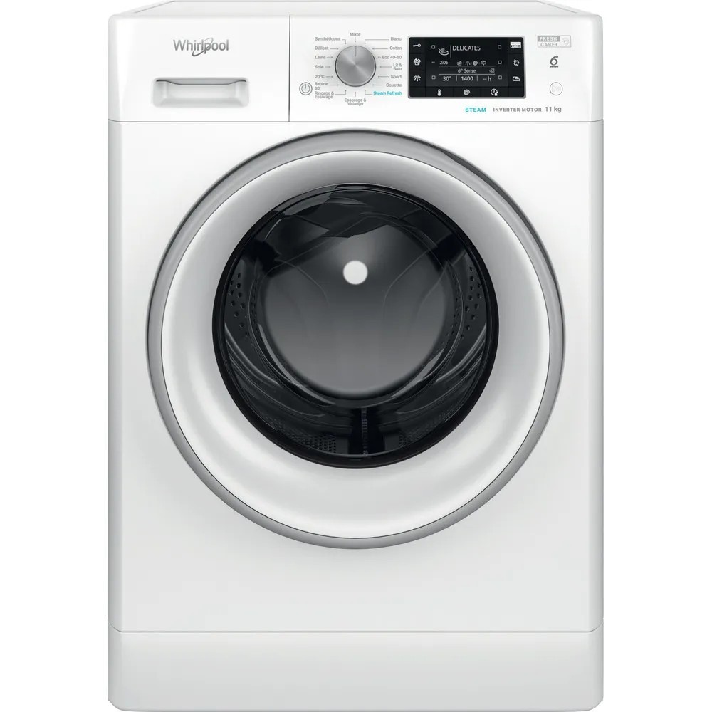 LAVE LINGE WHRLPOOL FRONTAL BLANC 11 KG 1400 T/MIN 76 DB CL. A - FFDD1