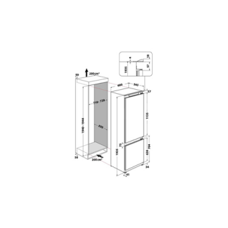 Combiné encastrable INSEDIT IND401 400L