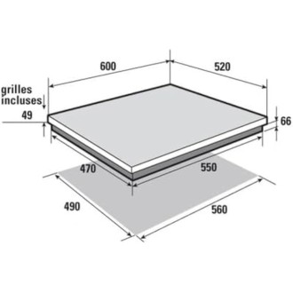 Table de cuisson induction CATA Noire INSB6032BK/A pas chère - JPO