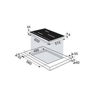 TABLE DE CUISSON SAUTER INDUCTION 3 ZONES DE DIETRICH DPI7570XT