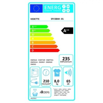 SECHE LINGE VEDETTE 8KG POMPE A CHALEUR 65DB CL.A++ SFV384H