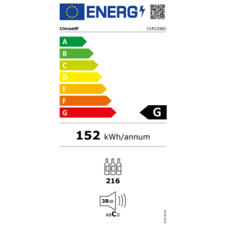 Cave de vieillissement CLIMADIFF CVP220B2