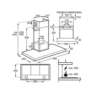 HOTTE DECO ELECTROLUX LFT419W