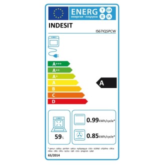 CUISINIERE INDUCTION BLANCHE INDESIT IS67IQ5PCW