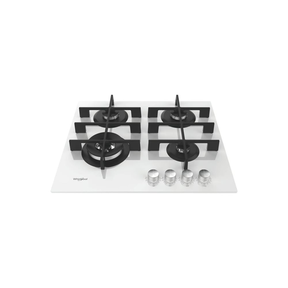PLAQUE DE CUISSON BLANCHE 4 FEUX GAZ WHIRLPOOL GOWL628WH