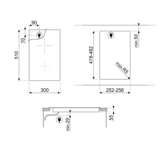 DOMNINO 2 ZONES INDUCTION SI2321D SMEG