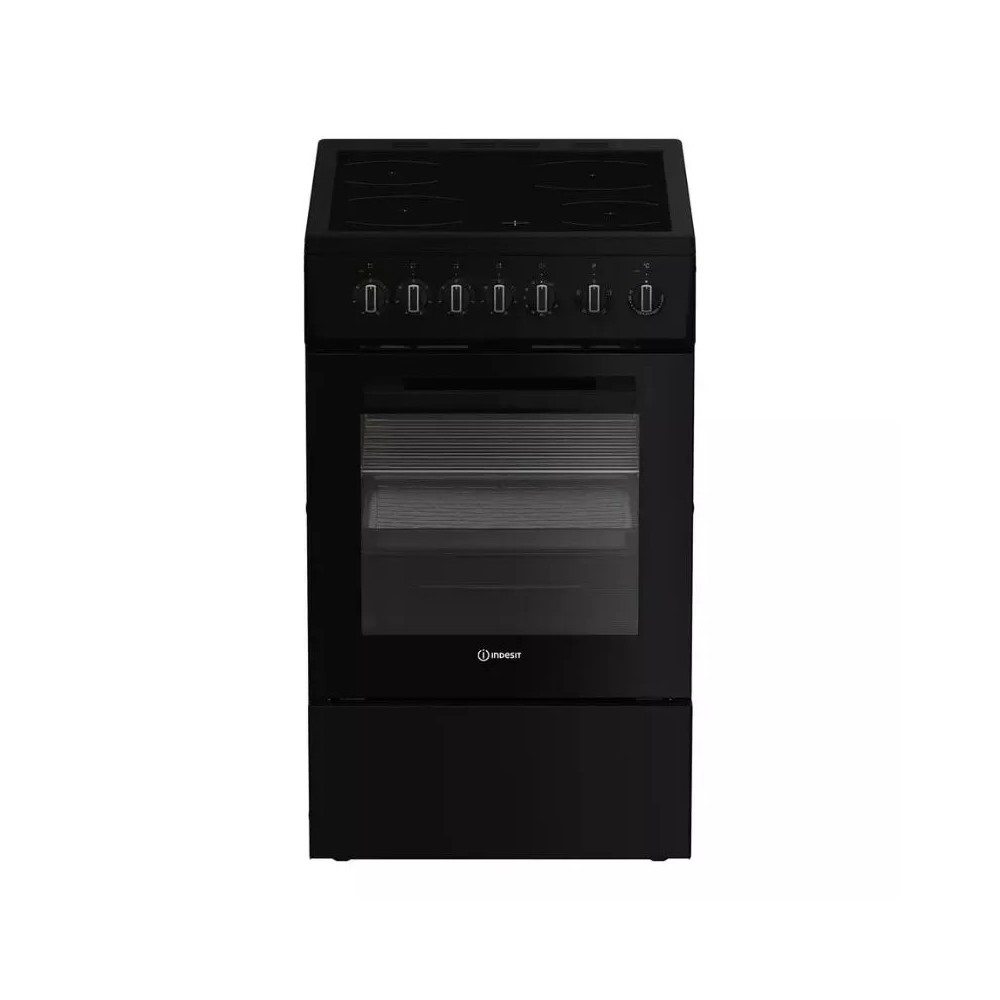 CUISINIERE VITROCERAMIQUE 4 ZONES NOIR L.50cm INDESIT I5V3PCB