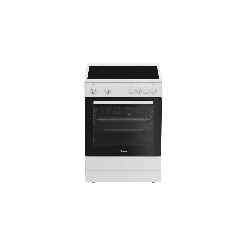 CUISINIERE VITROCERAMIQUE BLANCHE 4 ZONES INDESIT I6V5KCW