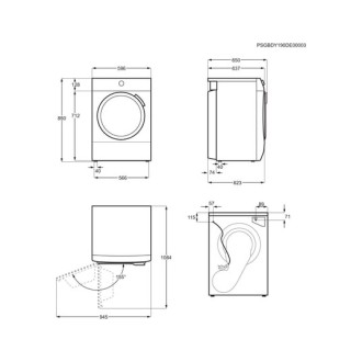 SECHELINGE POMPE A CHALEUR 8 KG EDHF2812WE