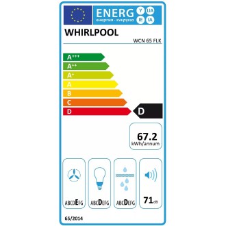 HOTTE CASQUETTE WHIRLPOOL NOIRE 60CM WCN65FLK