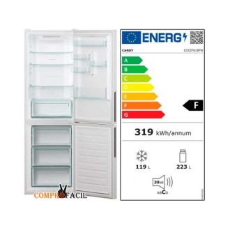 Réfrigérateur combiné blanc CANDY CCE3T618FW
