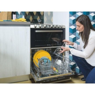 Cuisinière Gazinière Candy TRIO4GXNT – Four électrique, Plaque gaz et Lave-vaisselle intégré