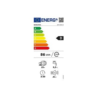 Lave-vaisselle 60 cm 15 couverts Whirlpool W7FHP33S Inox