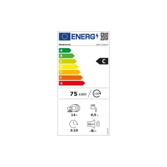 LAVE VAISSELLE A POSER WHIRLPOOL BLANC 42DB WFO3T242P