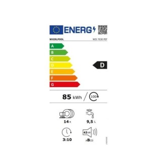 LAVE VAISSELLE FULL INT. 14 CTS 43DB WHIRLPOOL WIS7030PEF
