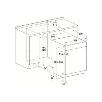 Lave vaisselle Encastrable avec bandeau Inox WHIRLPOOL WBC3C26X