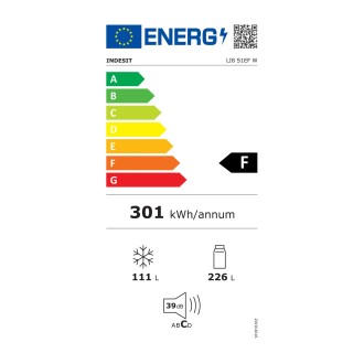 Réfrigérateur combiné à poser Blanc INDESIT LI8S1EFW
