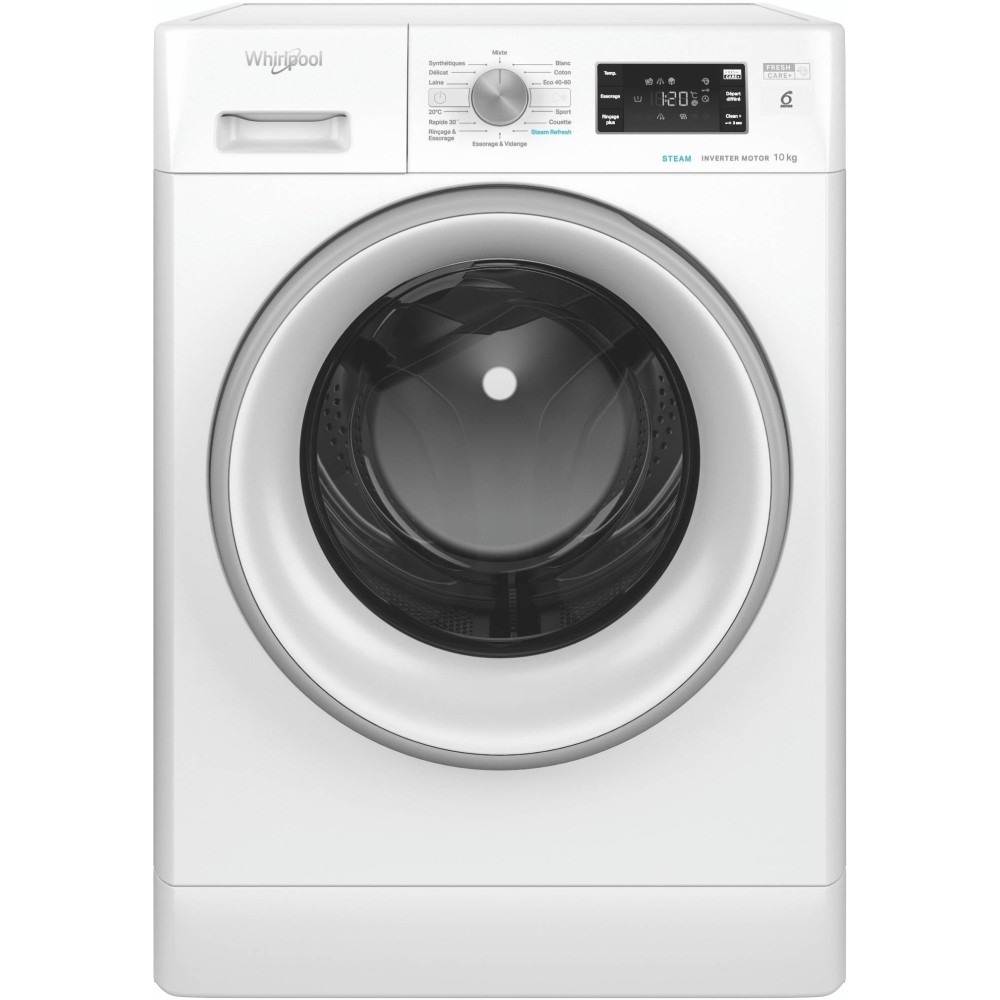 Lave Linge Hublot 10kg WHIRLPOOL FFB10469SVFR Lave Linge Hublot 10kg WHIRLPOOL FFB10469SVFR