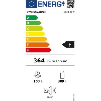 REFRIGERATEUR COMBINE HOTPOINT BLANC 309L + 153L NO FROST CL.F - HA70BI31W